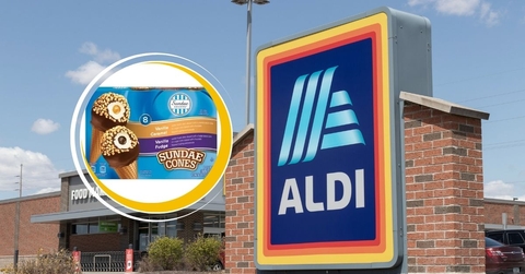 Aldi Template with Sundae Shoppe Vanilla Caramel &amp; Fudge Sundae Cones