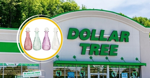 Dollar Tree store with glass jars collage