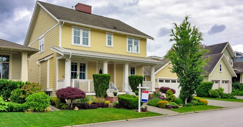 Nicely landscaped front yard of luxury residential house for sale
