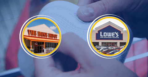 Home Depot and Lowe's storefronts