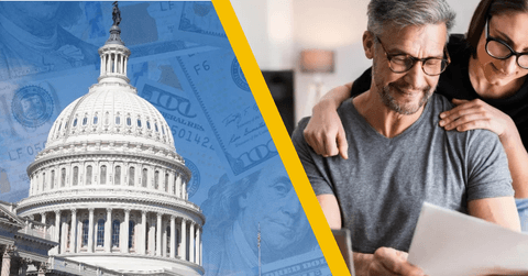 congress and couple doing taxes