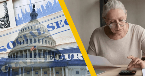 bipartisan social security proposal and woman using calculator