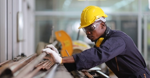 Mechanical engineer at work in factory