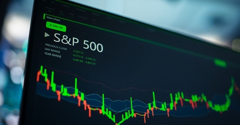 S&amp;P 500 graph on monitor