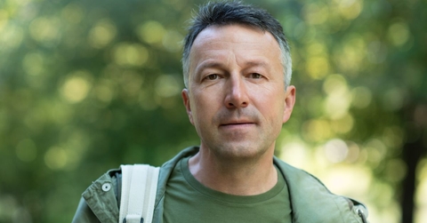 Portrait of a man in his 40s outdoors