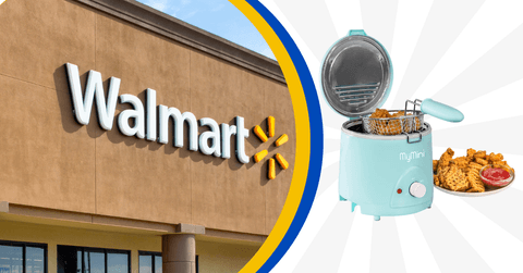 Walmart logo with MyMini Electric Deep Fryer