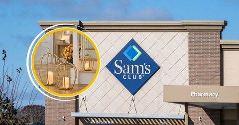 Sam's Club exterior with decorative pumpkins