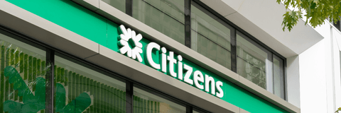Citizens Bank exterior with logo