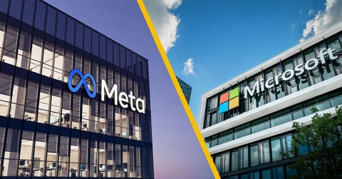 Meta and Microsoft corporate buildings