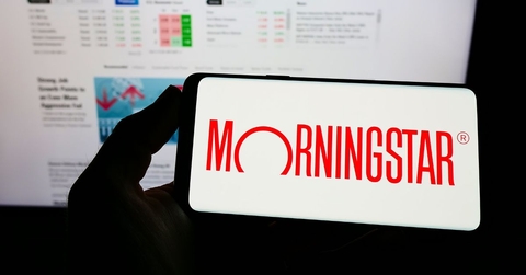 Morningstar logo on smartphone
