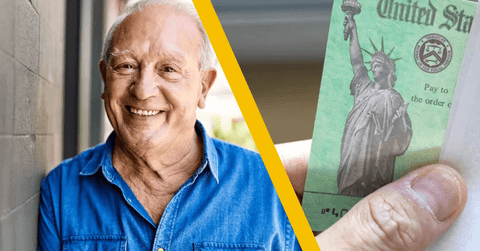 man in his 70s and social security check