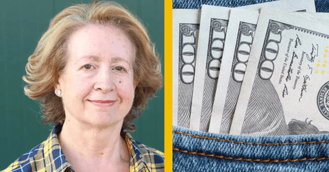 65-year-old woman and cash in pocket