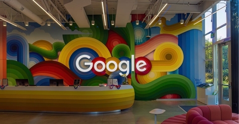 Reception with Google logo at the headquarters in Mountain View, CA