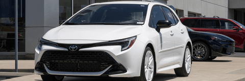 Corolla Hatchback sitting on lot at dealer