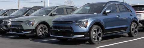 Kia SUVs on the lot