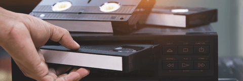 VHS tapes in VCR