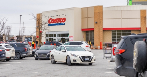 Costco parking lot full