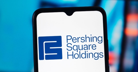 pershing square holdings logo on mobile phone