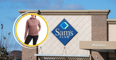 Sam's Club store with zip up jacket