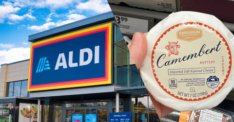 Aldi next to Camembert soft ripened cheese