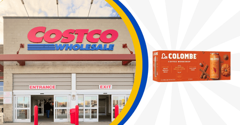 Costco storefront with La Colombe pumpkin spice latte