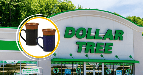Rim stoneware mugs at Dollar Tree