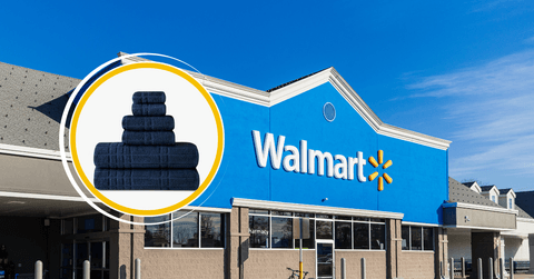 Walmarts storefront with towels 