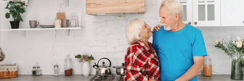 Older couple in kitchen