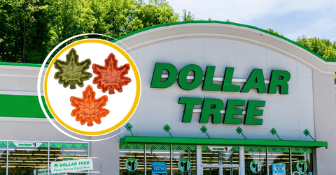 Dollar Tree metallic plastic leaf dishes