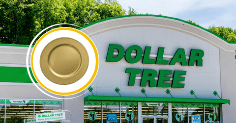 Dollar Tree gold plate