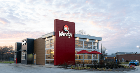 Wendy's exterior at sunset