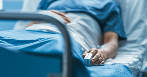 Person in hospital bed