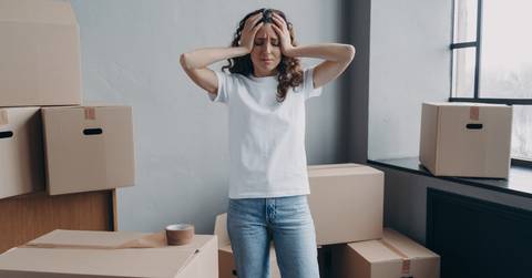 A frustrated, young homeowner