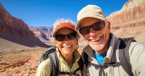 european senior tourist couple