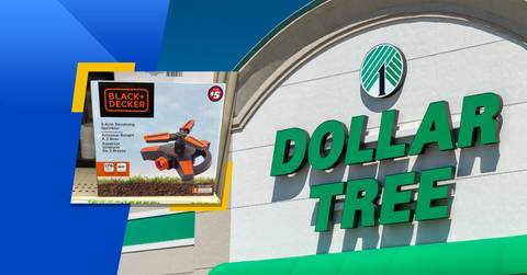 Dollar tree exterior logo and featured item