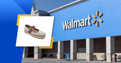 Collage of Walmart and shoe 