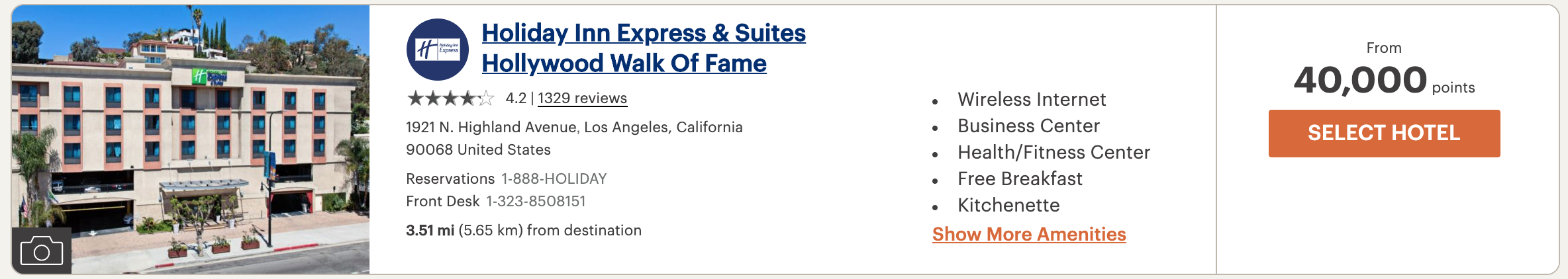 Screenshot from IHG.com