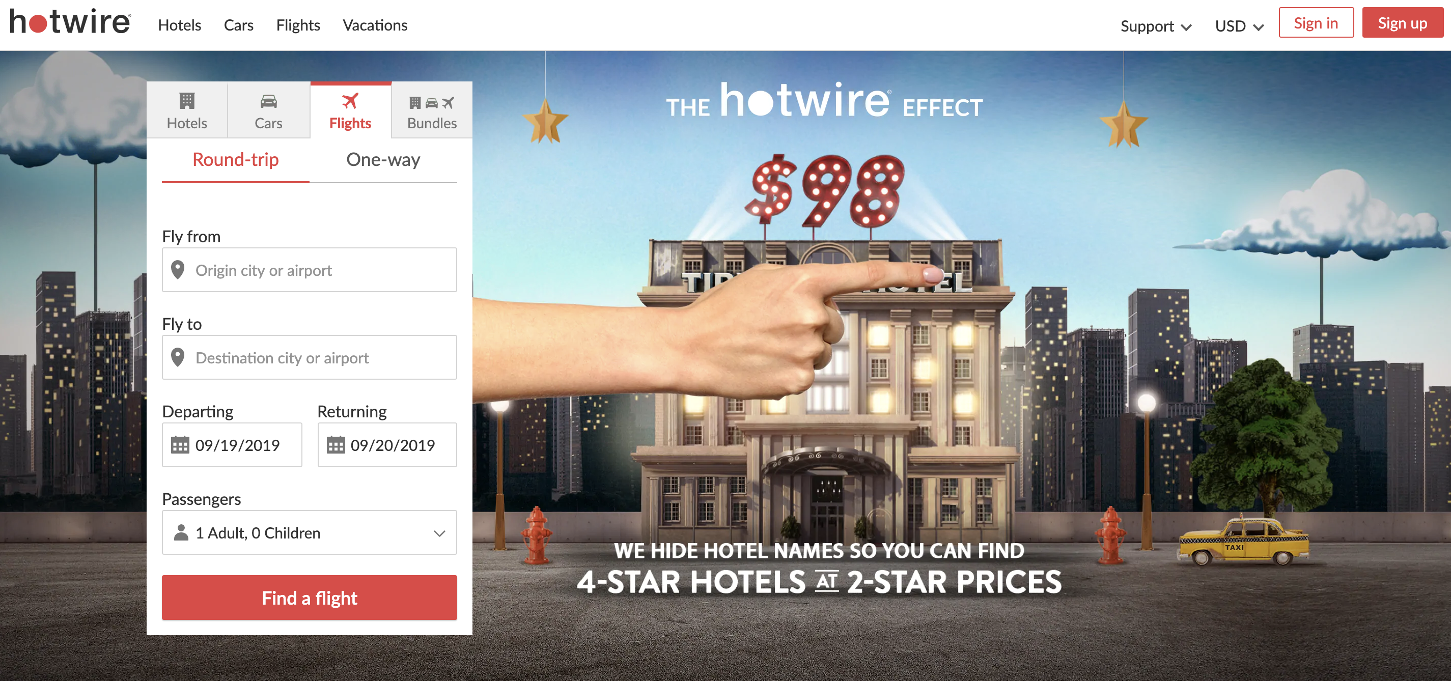 Hotwire to Find Cheap Hotels and Flights