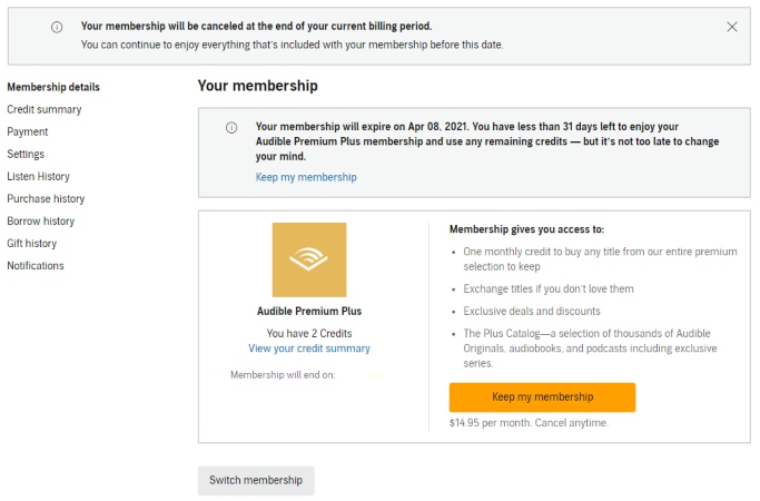 Audible Subscription Billing And Invoice Explanations  