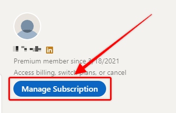 cancel linkedin premium subscription itunes