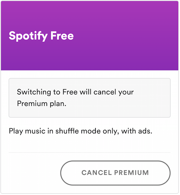 how to cancel spotify premium on my phone