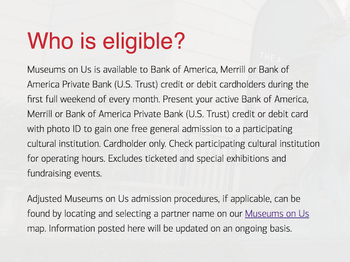 Bank of America's Free Museums on Us Program 2024 Dates & How It Works